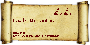 Labáth Lantos névjegykártya